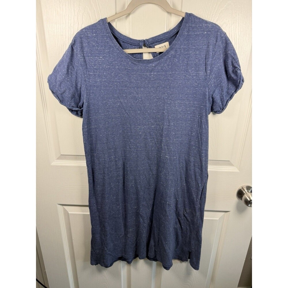 Pact Dress Womens M Blue Organic Cotton Jersey T Shirt Knee Length Sustainable
